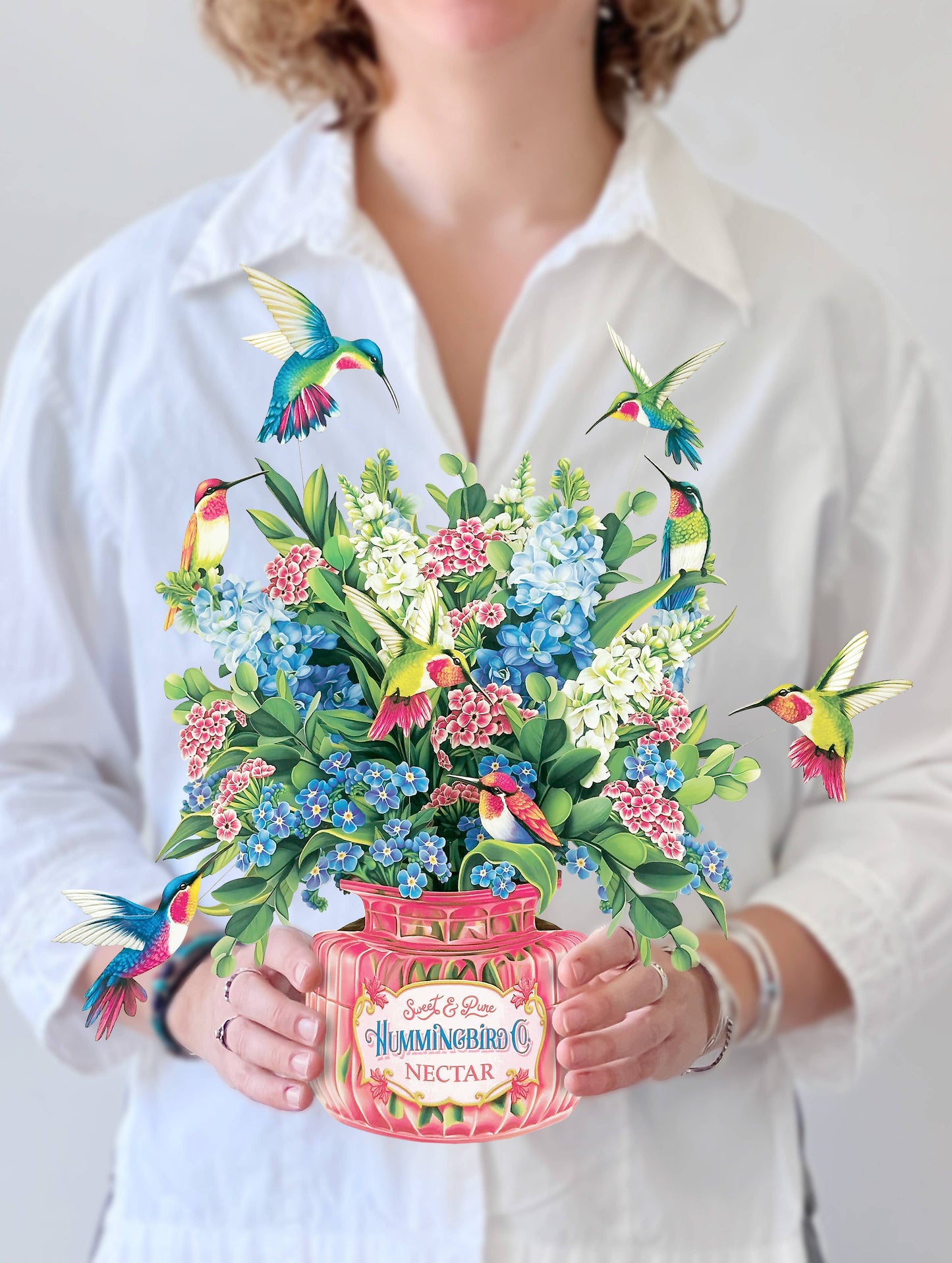 Hummingbird Oasis (8 Pop-up Greeting Cards)