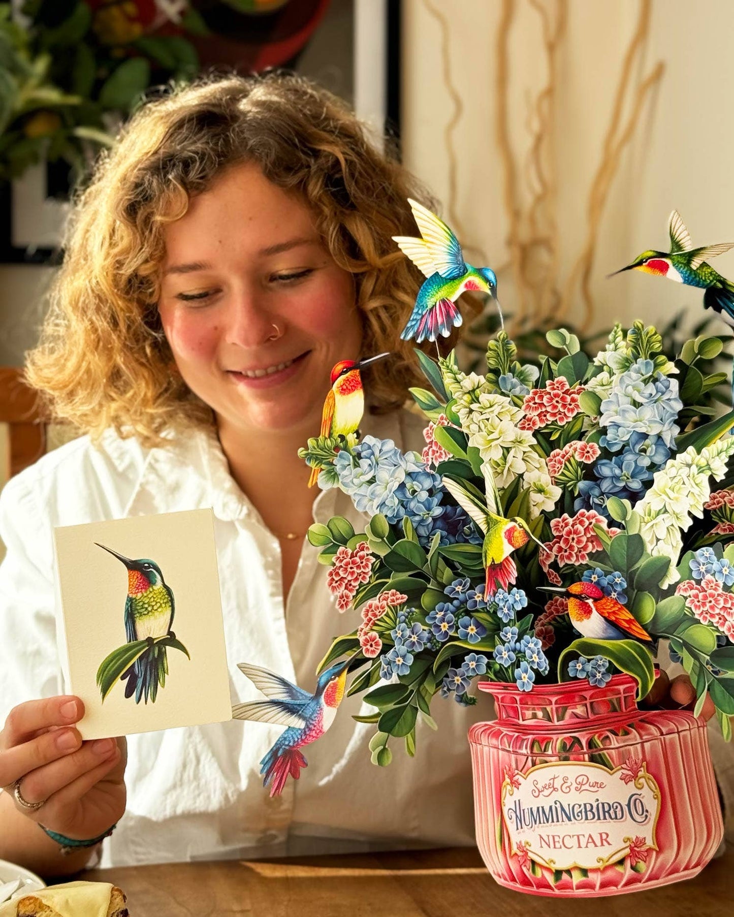Hummingbird Oasis (8 Pop-up Greeting Cards)
