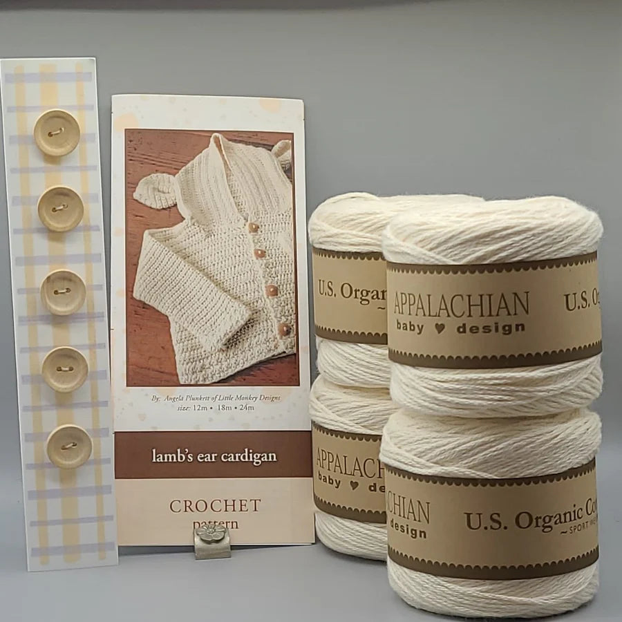 Appalachian Baby Design - Lamb's Ear Cardigan - CROCHET pattern