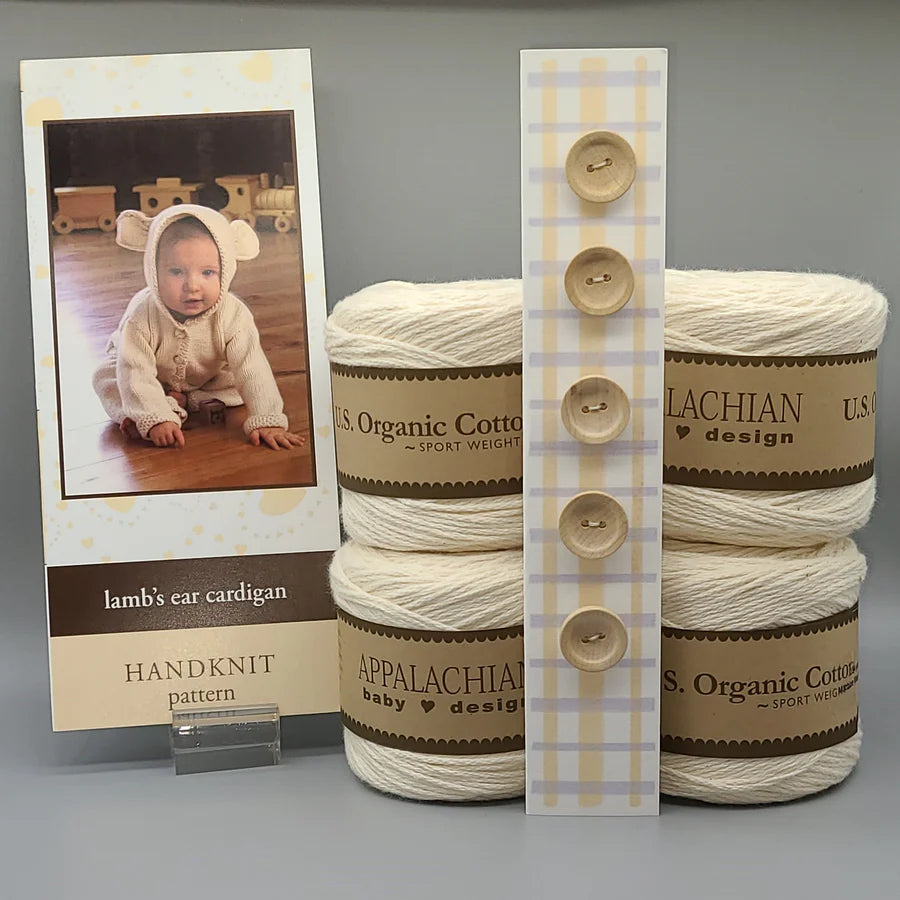 Appalachian Baby Design - Lamb's Ear Cardigan - HANDKNIT pattern