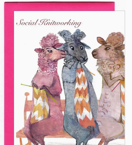 Artiphany - Social Knitworking Greeting Card - blue