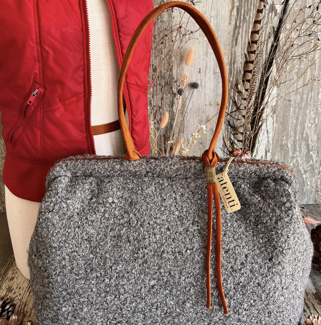 Atenti-The Charlie Pioneer: Modern Tapestry Doctor Bag; Metal Frame-SKU B39TCH