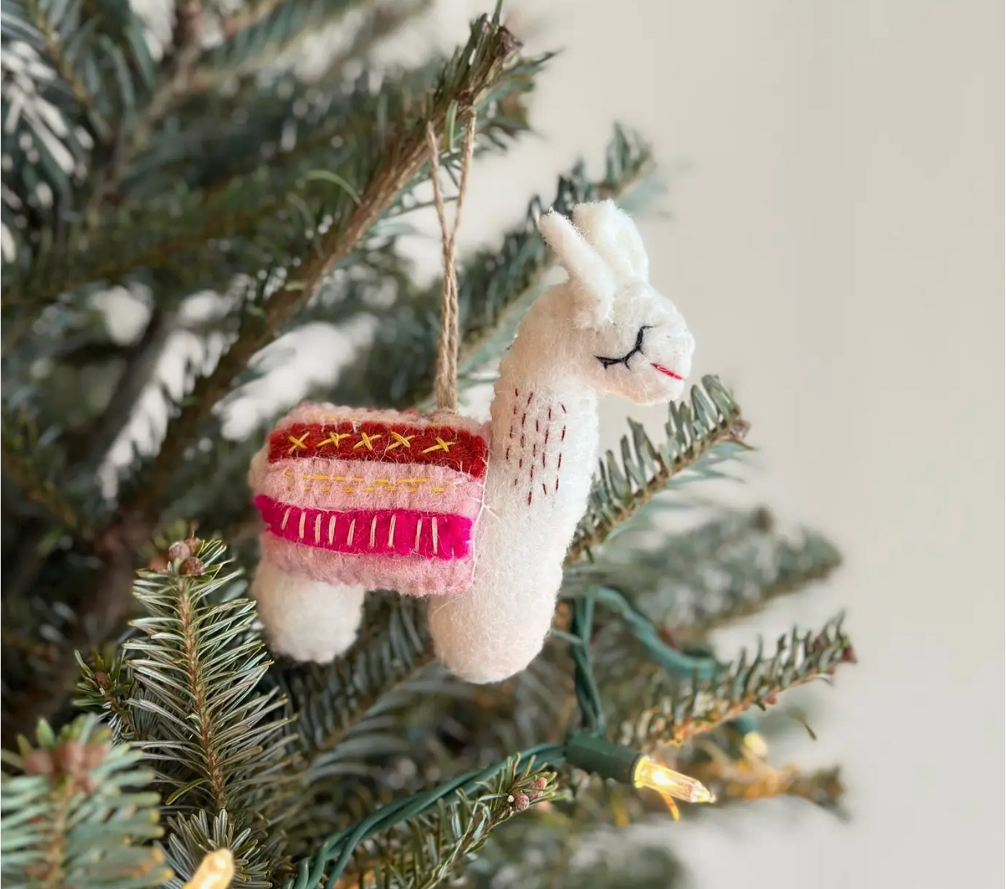 Felt Llama Ornament