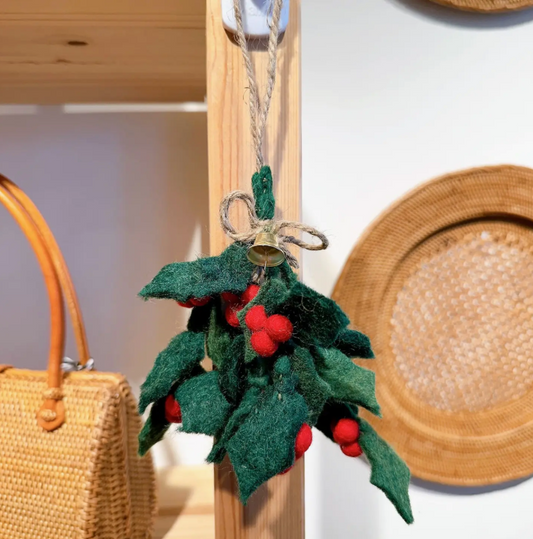 Felt Ornament - Holly Sprig
