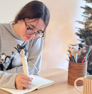 Felt Cat Pencil Holder