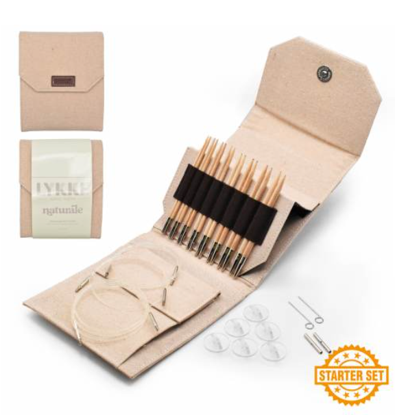 Lykke-5 inch Interchangeabe Birchwood Needle Set (Starter)