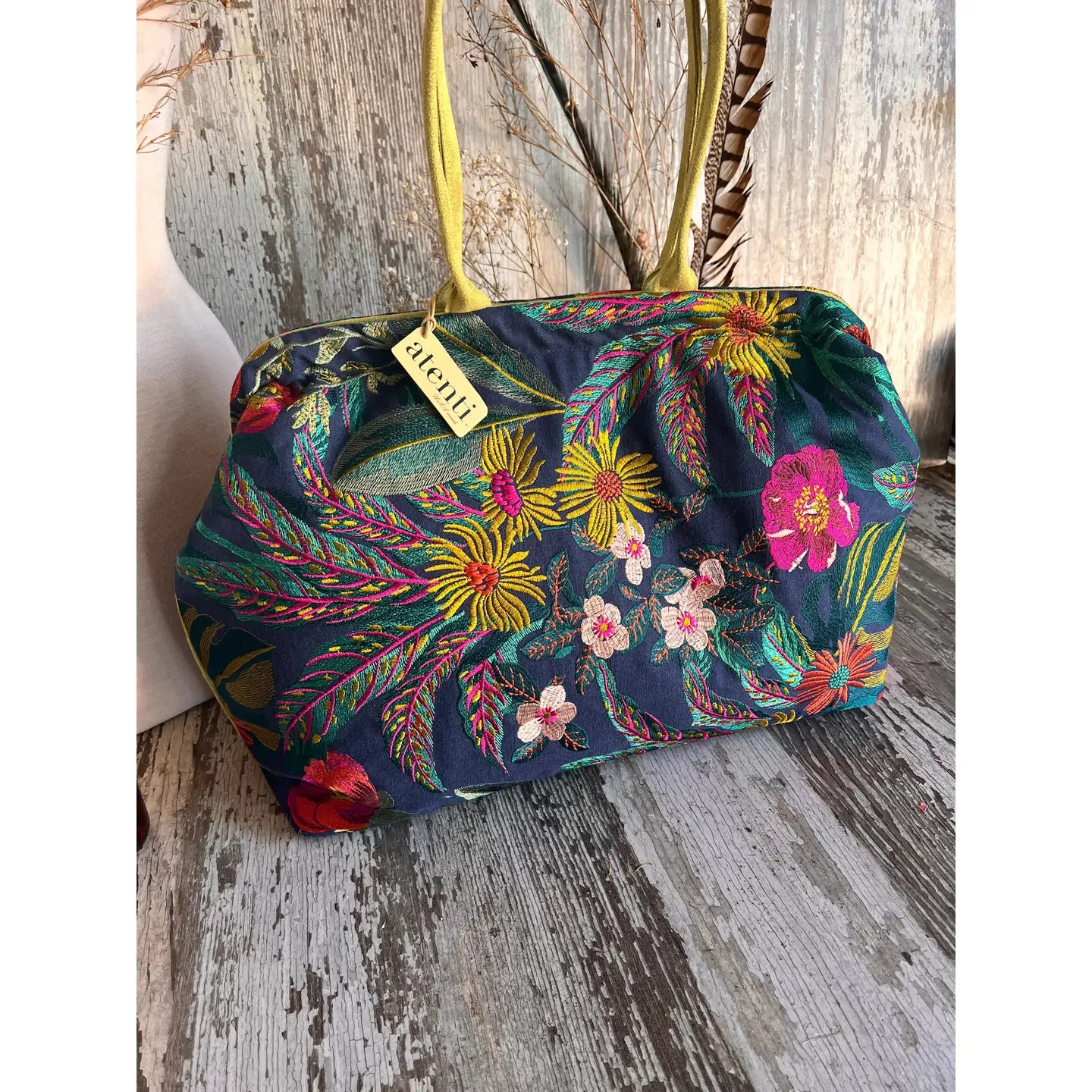 Atenti - Flora Pioneer: Modern Tapestry Doctor Bag w/ Metal Frame