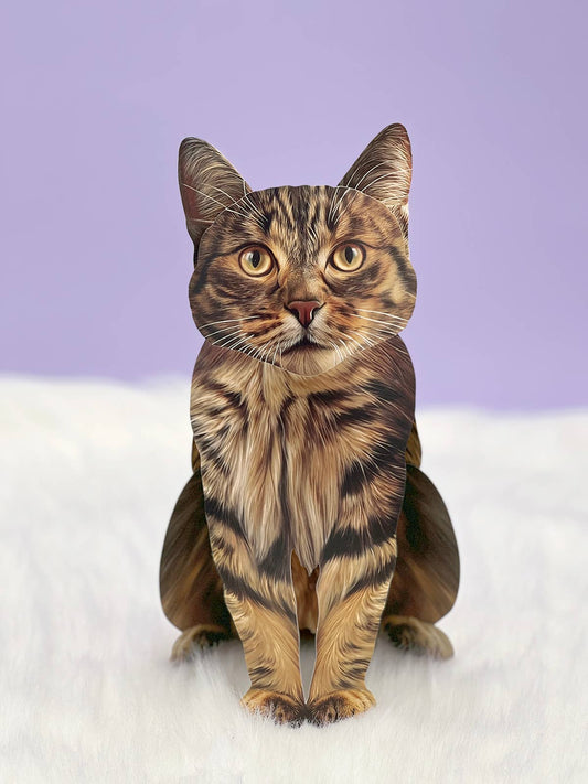 Fresh Cut Pop Up Cat - Brown Tabby