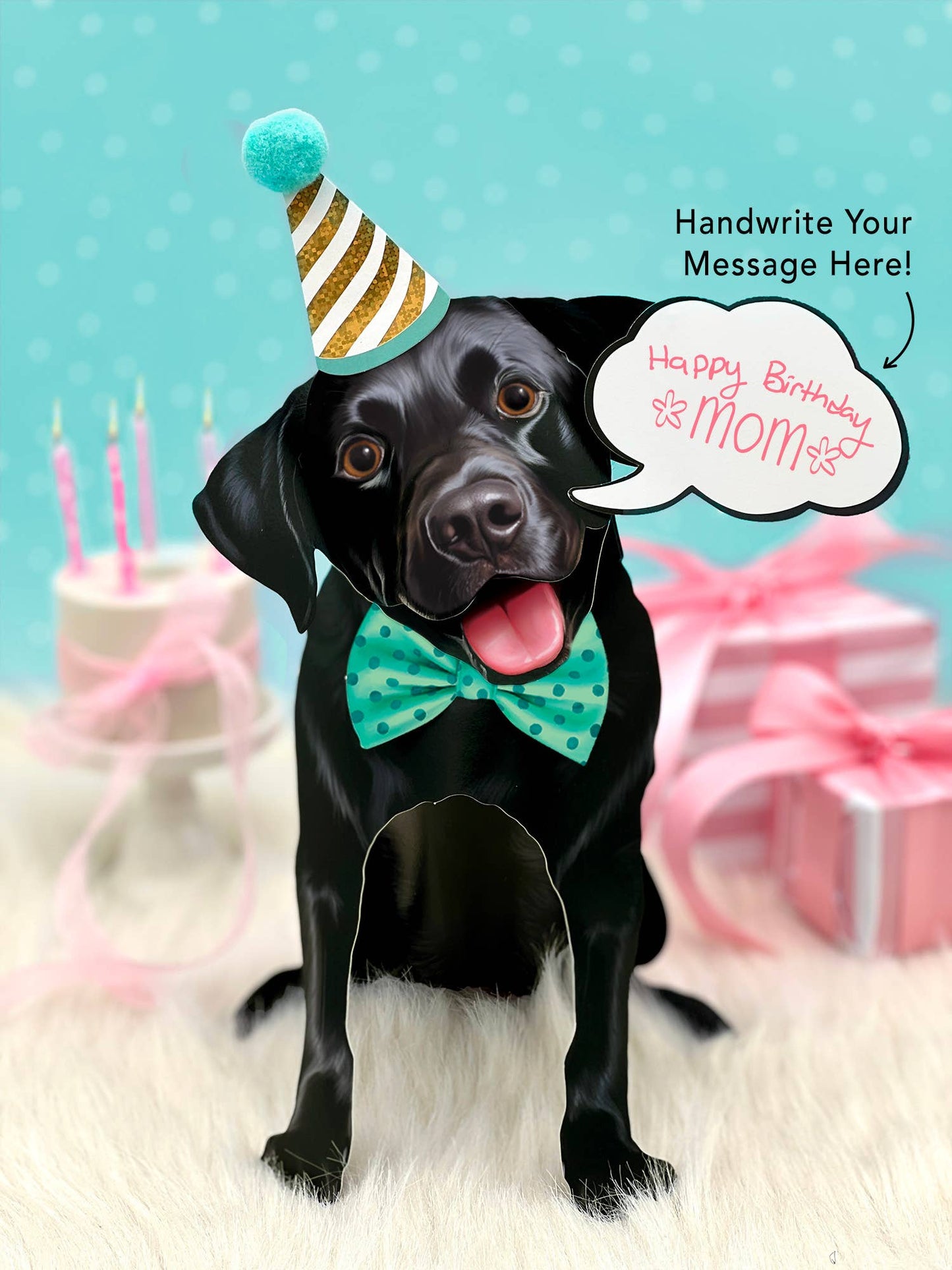 Black Lab (6 Pop-up Greeting Cards)