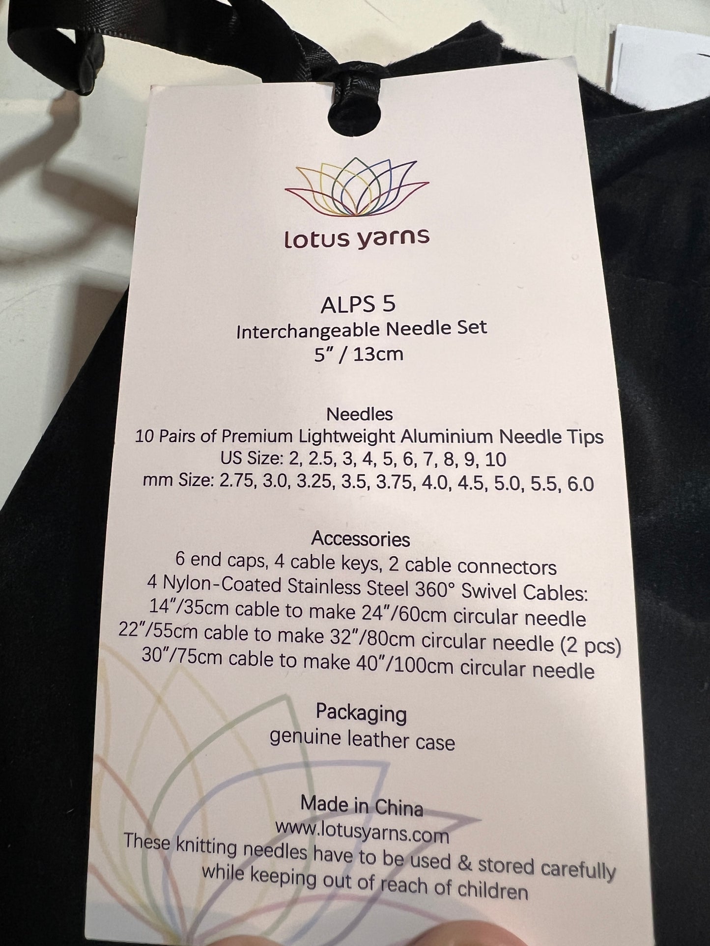 Lotus Yarns- ALPS 5 set