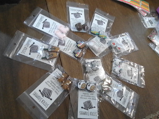 Fox and Pine Stitch Stoppers