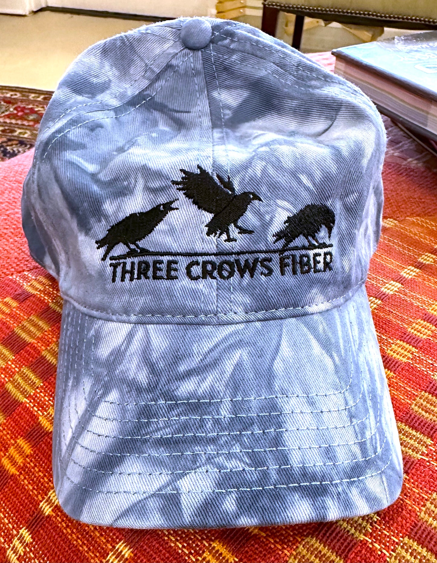 Three Crows Fiber Embroidered Hat, Cap