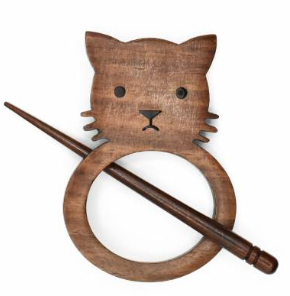 Lykkee Crafts-Indian Acacia (Rosewood) Shawl Pin