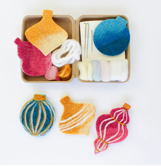 Mini Christmas Bauble Felting Craft Kit
