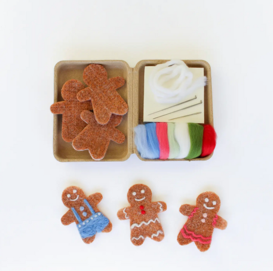 Mini Gingerbread Cookie Felting Craft Kit