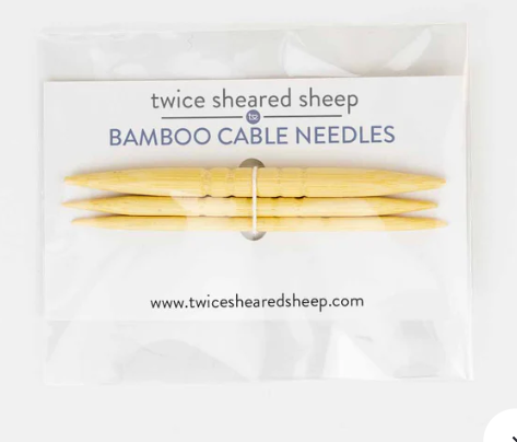 Bamboo Cable Needles (Twice Sheared Sheep)