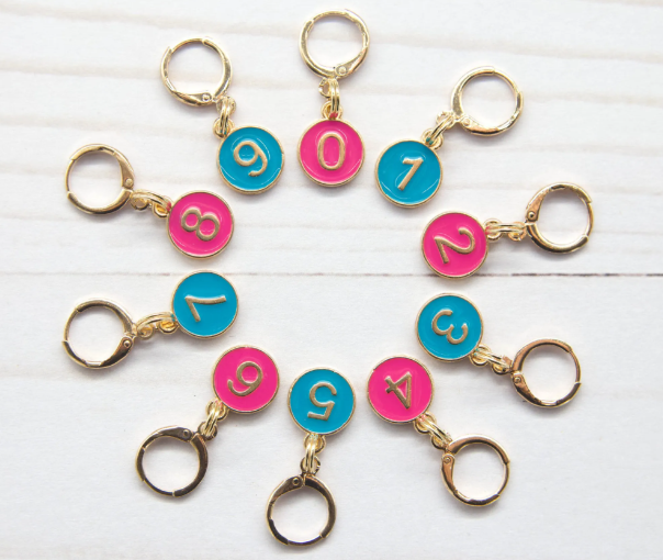 Fox and Pine Stitch Markers