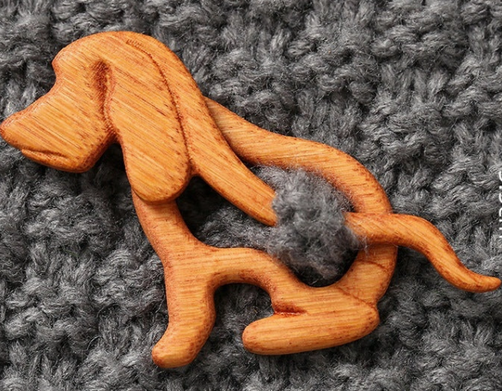 Wooden Animal Shawl Pins