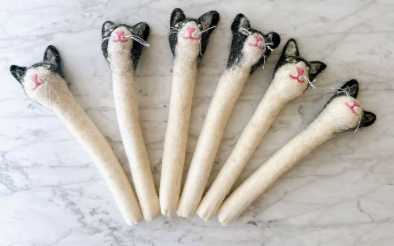 Felt Cat Pencil Holder